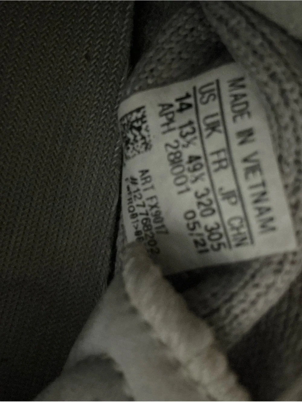 adidas Men’s Yeezy 350 Knit Low-Top Sneakers — Light Gray with Orange Heel Tab